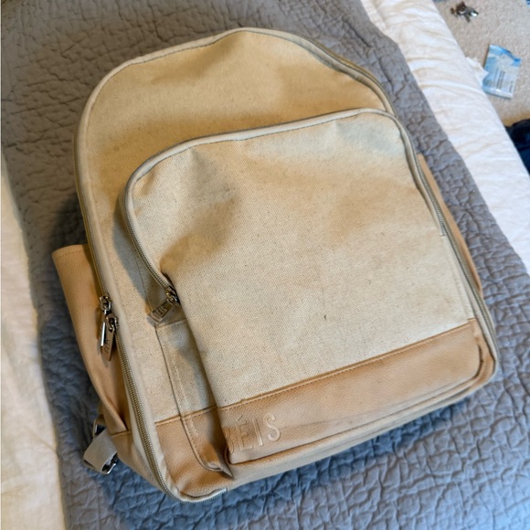 Beige Canvas Backpack - Picture 1 of 5